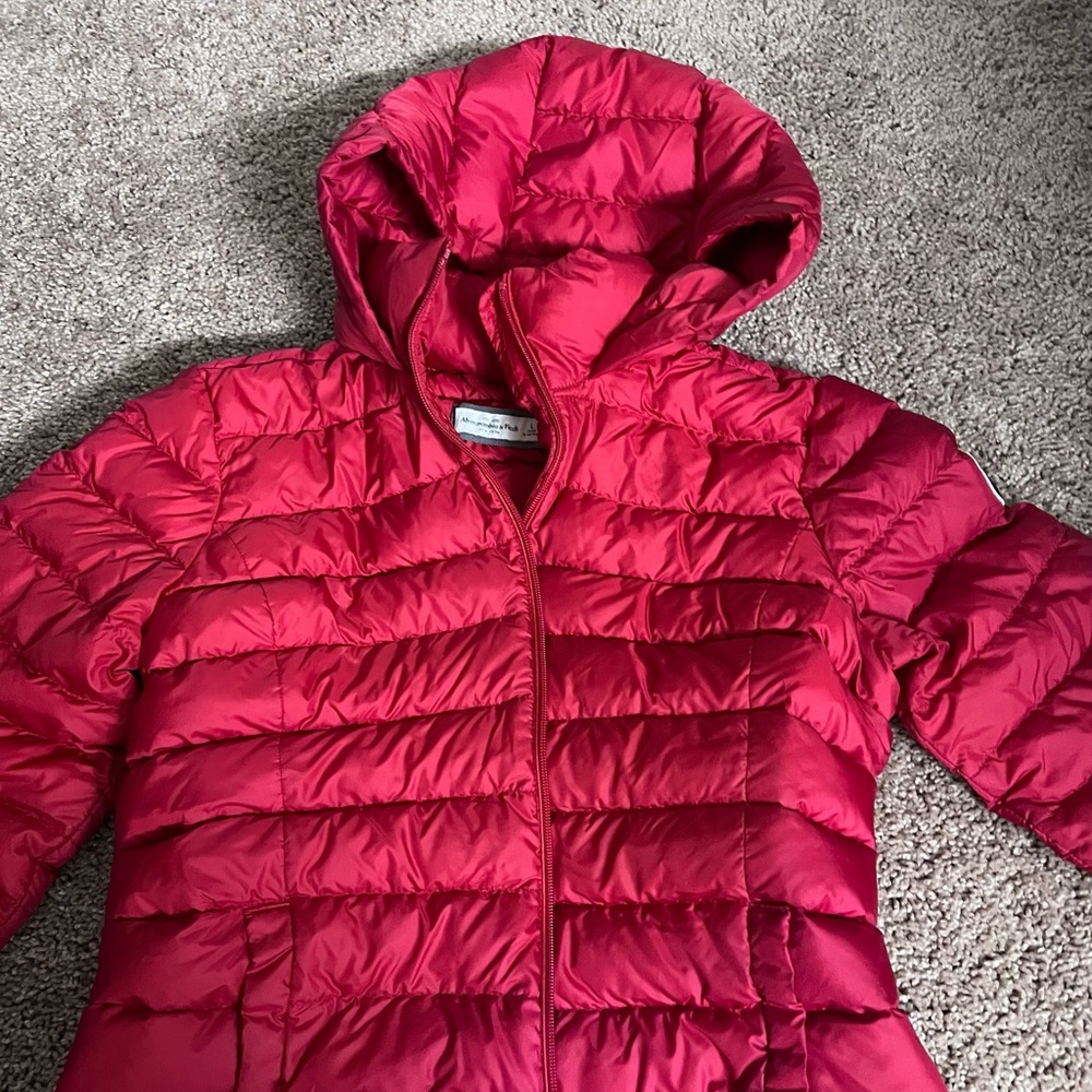 Lightly used girls puffer jacket, size large, Abercrombie